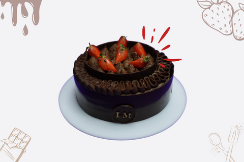Le Chocolat Strawberry/Raspberry Cake